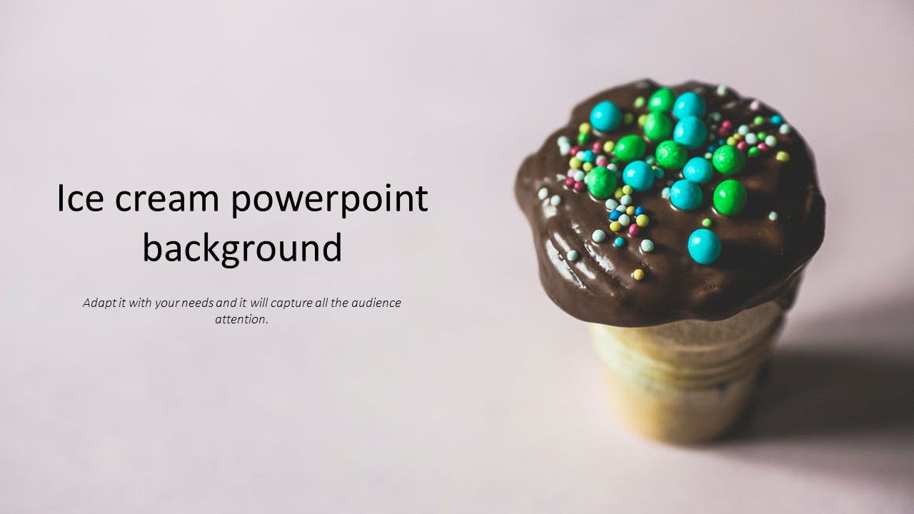 Editable Ice Cream PowerPoint Background Slide Template